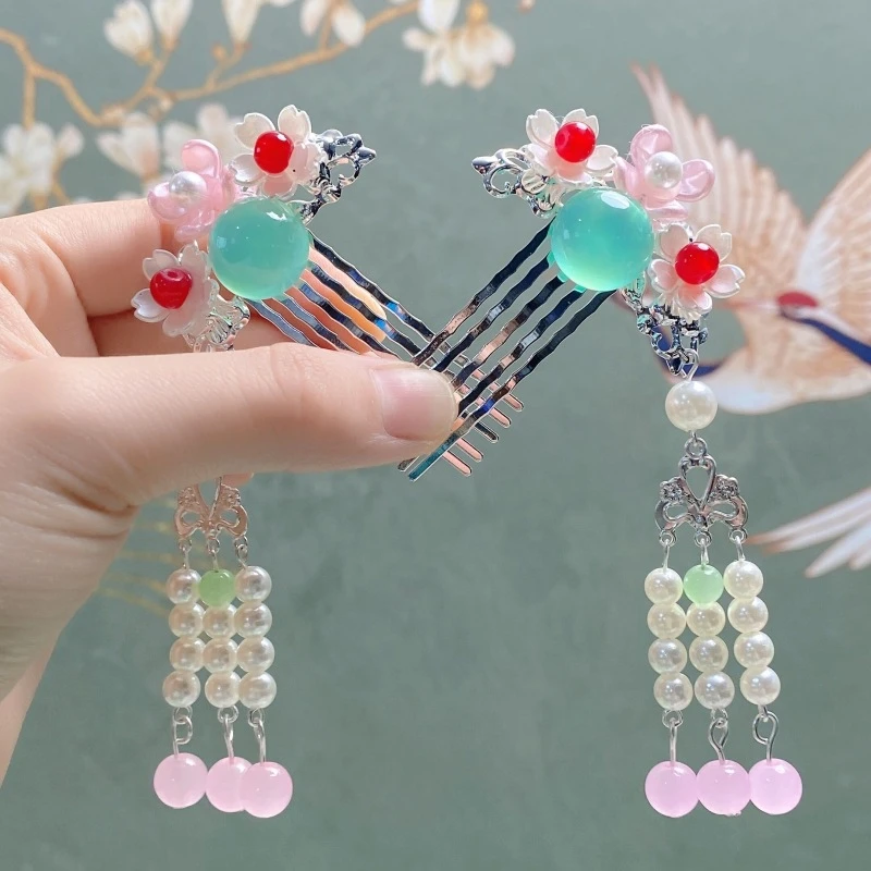 Children\'s Ancient Clothing Hair Accessories Chinese Style Girl Hairpins Hanfu Accessories Holiday Gifts