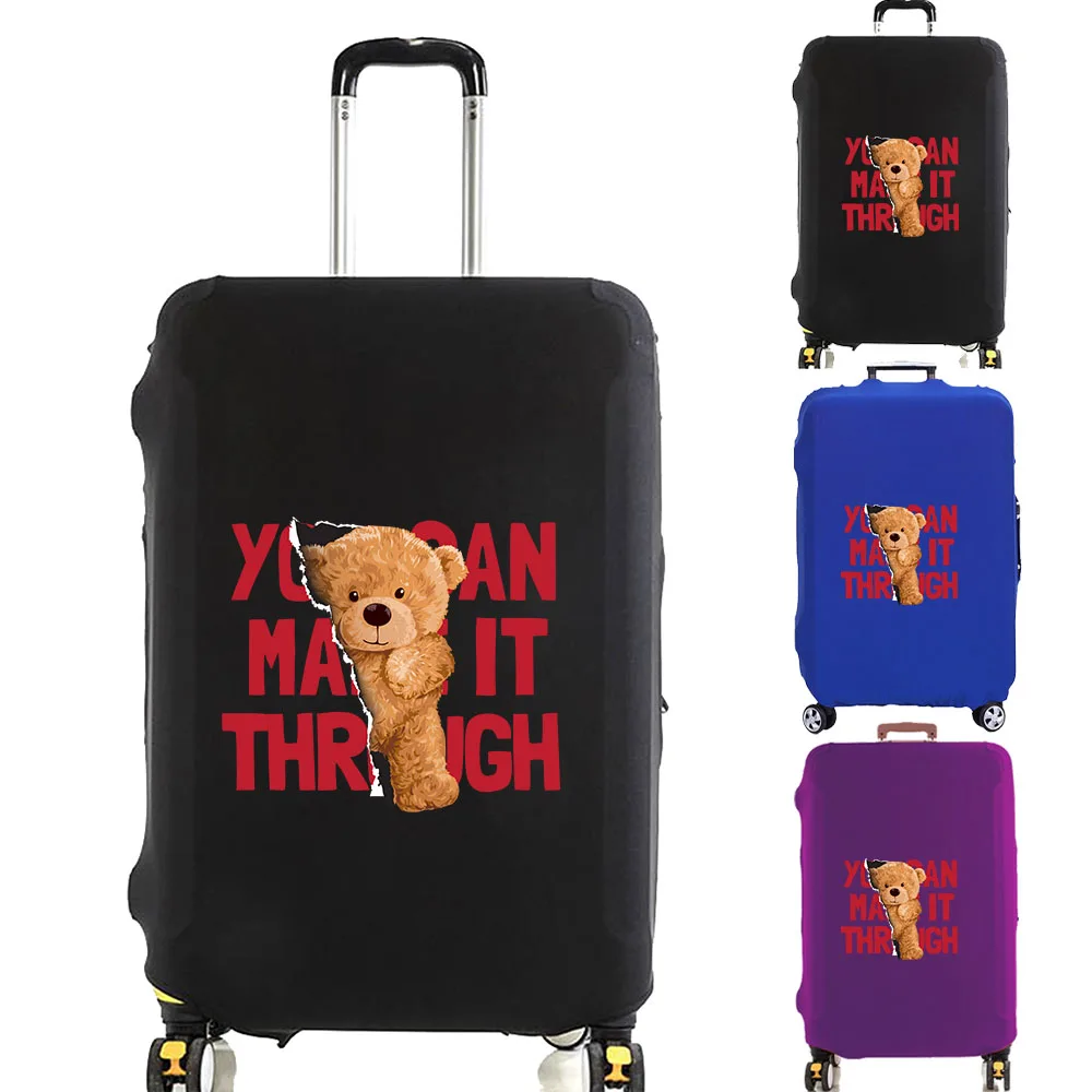 

Luggage Cover Suitcase Protector Crack Bear Travel Thicken Elasticity Dust Cover Anti-scratch Protective Case 18-32 Inch Trolley