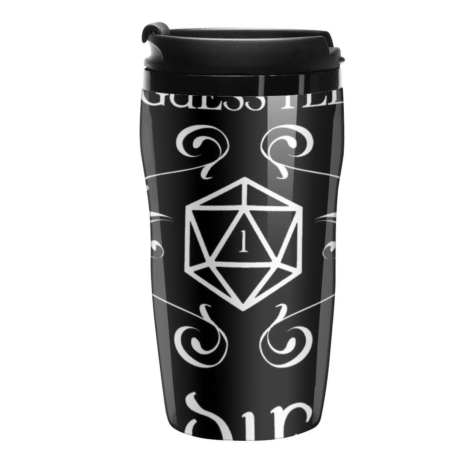 New Guess I'll Die D20 Dice Tabletop RPG Addict Travel Coffee Mug Butterfly Cup Glasses For Coffee Espresso Coffee Cup