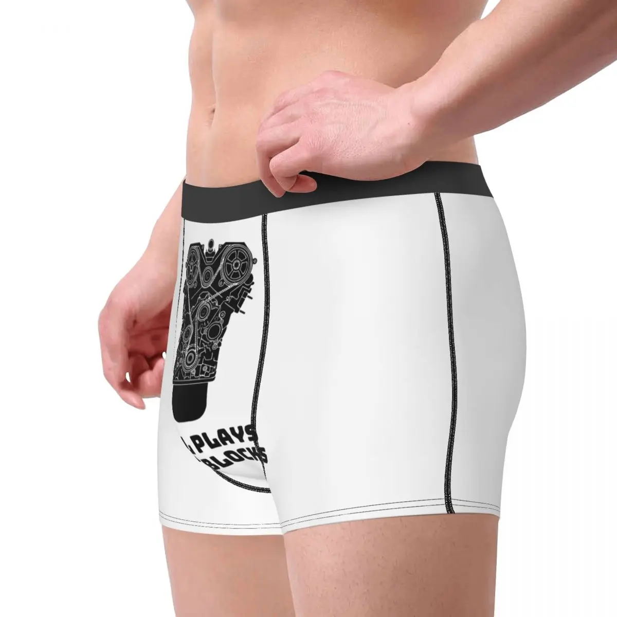 Men's Mechanic Still Plays With Blocks Underwear Fashion Boxer Briefs Shorts Panties Homme Polyester Underpants