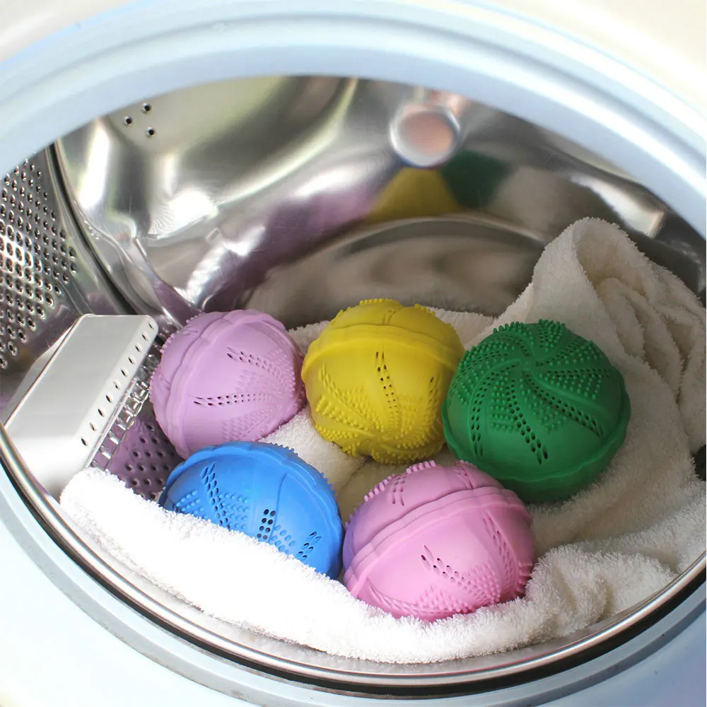 Household Laundry Ball Magic Stain Removal Cleaning Ball Washing Machine  Effective Silicone Material Natural Clothes Detergent