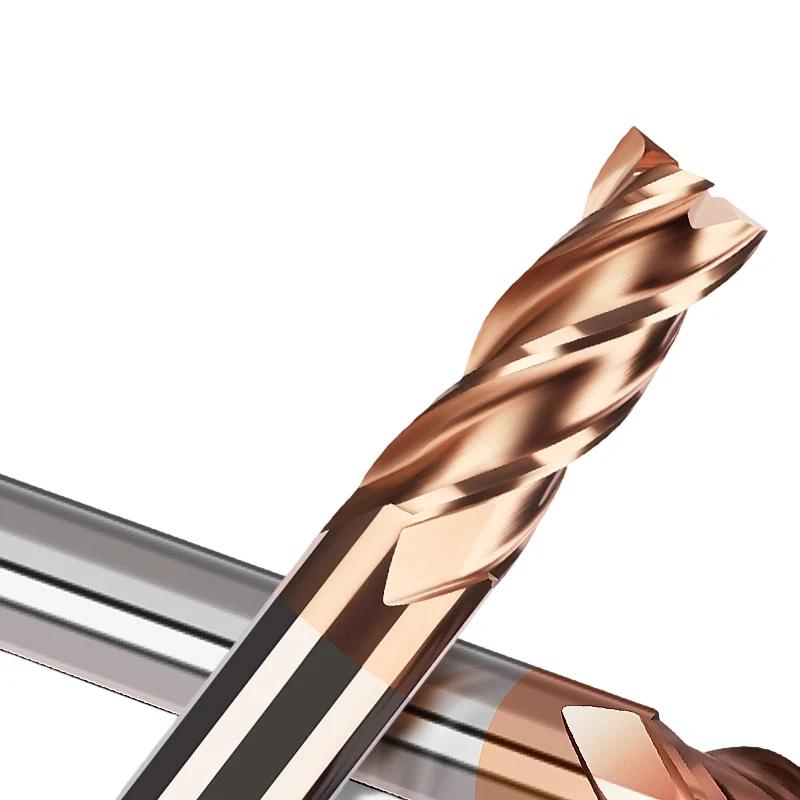 HRC55 Carbide End Mill 1-20mm, 4 Flutes Alloy Coated Tungsten Steel Milling Cutter, CNC Machining Cutting Tool Endmills