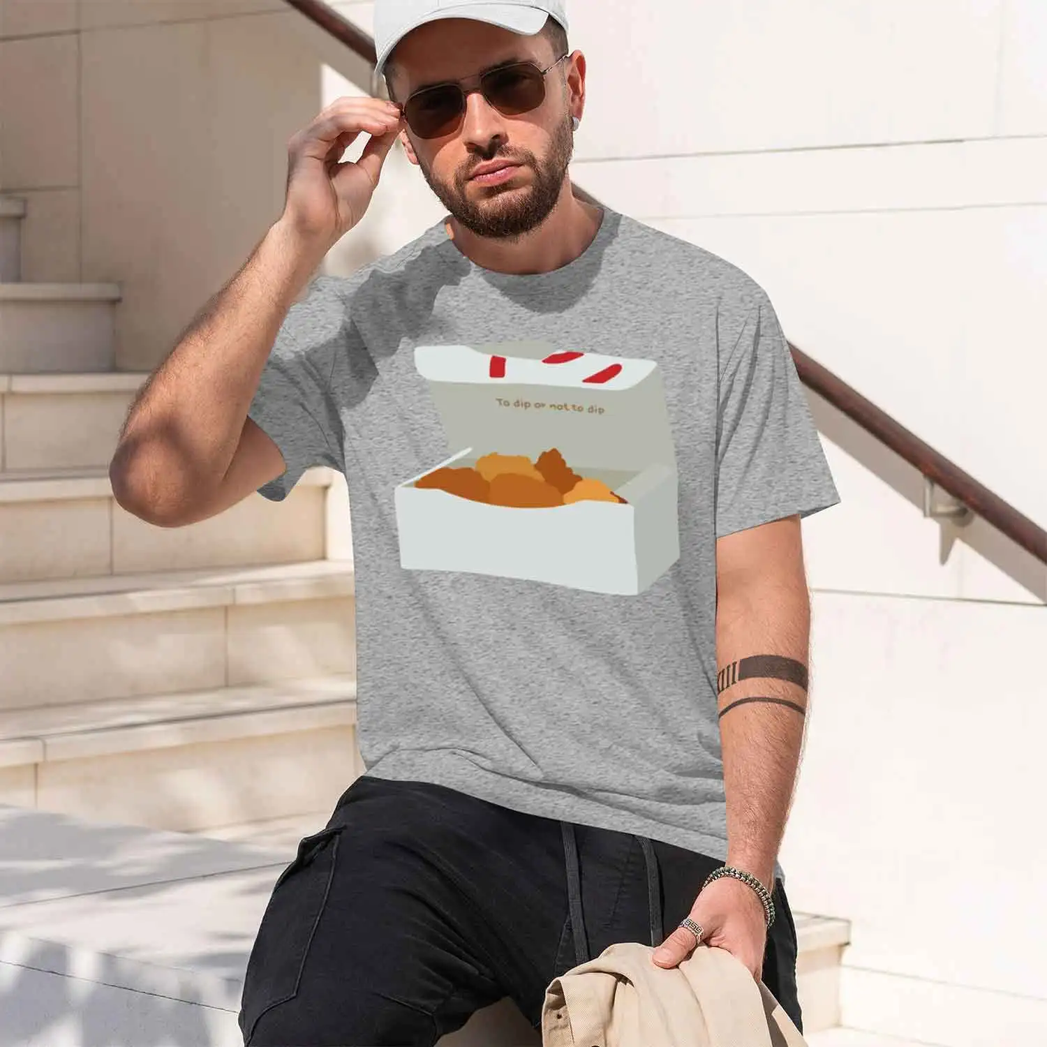 ick fil a icken nuggets Sticker 2026 New Model Men’s Short-sleeve crewneck T-Shirt Classic Casual Multiple Colors and Sizes for view 4