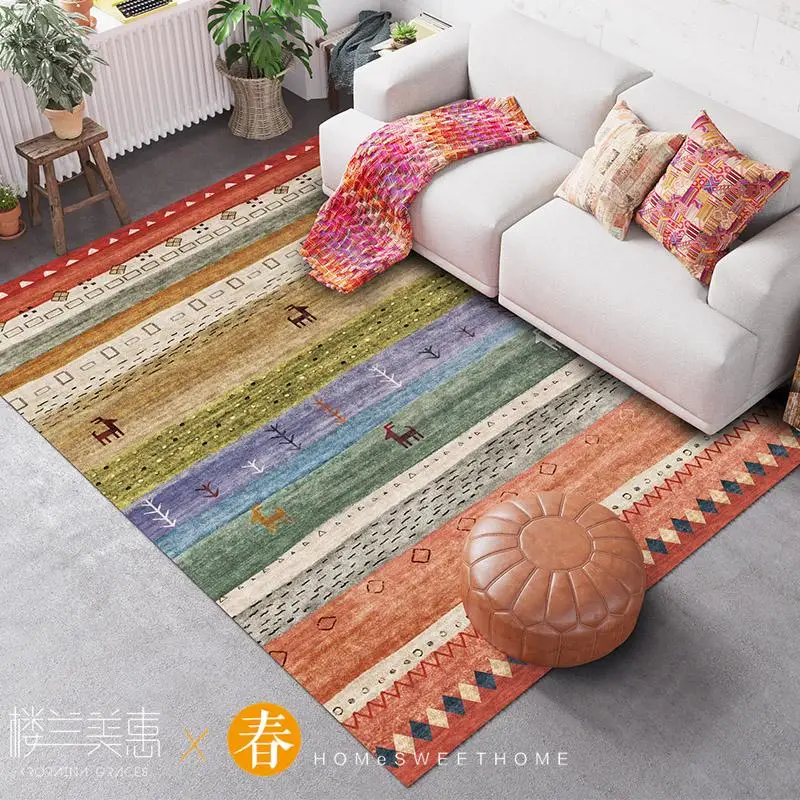VIKAMA Indian Carpet for Living Room, Nordic Simple Bedside and Coffee Table Carpet for Bedroom
