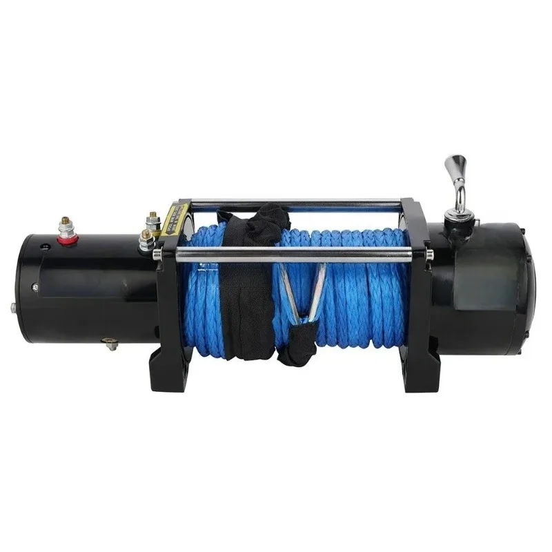12V/24v 10000 lb nylon rope car winch,