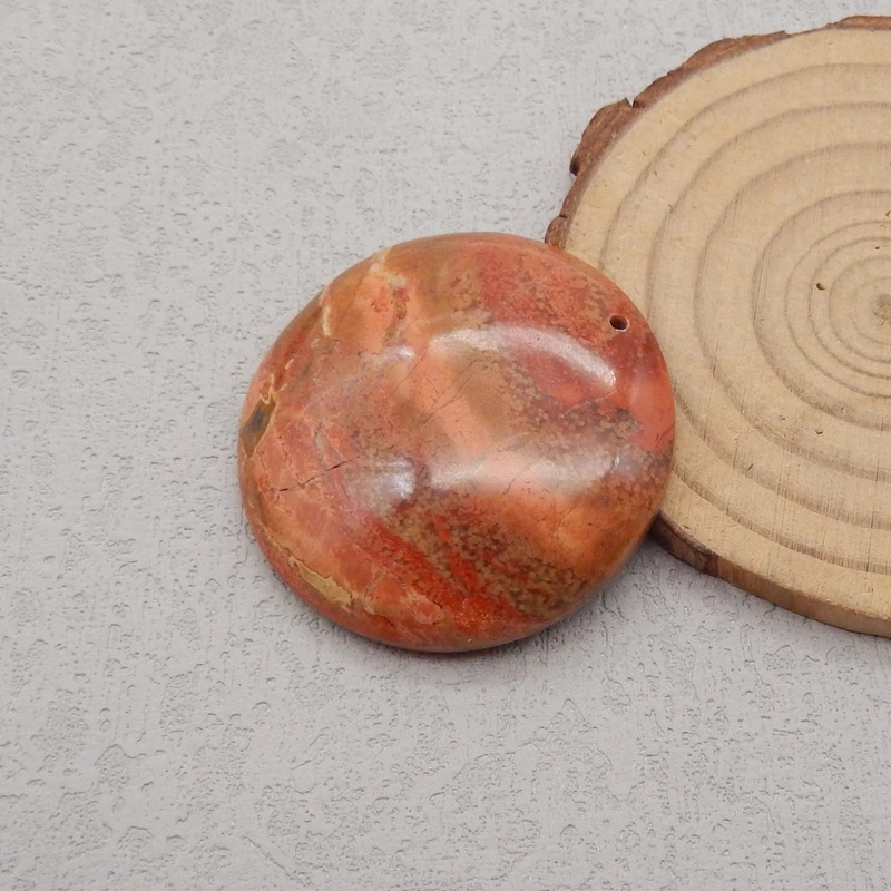 Natural Stone Red River Jasper Pendant Bead,Fashion Jewelry Necklace Accessories Men Women 40x8mm 25g
