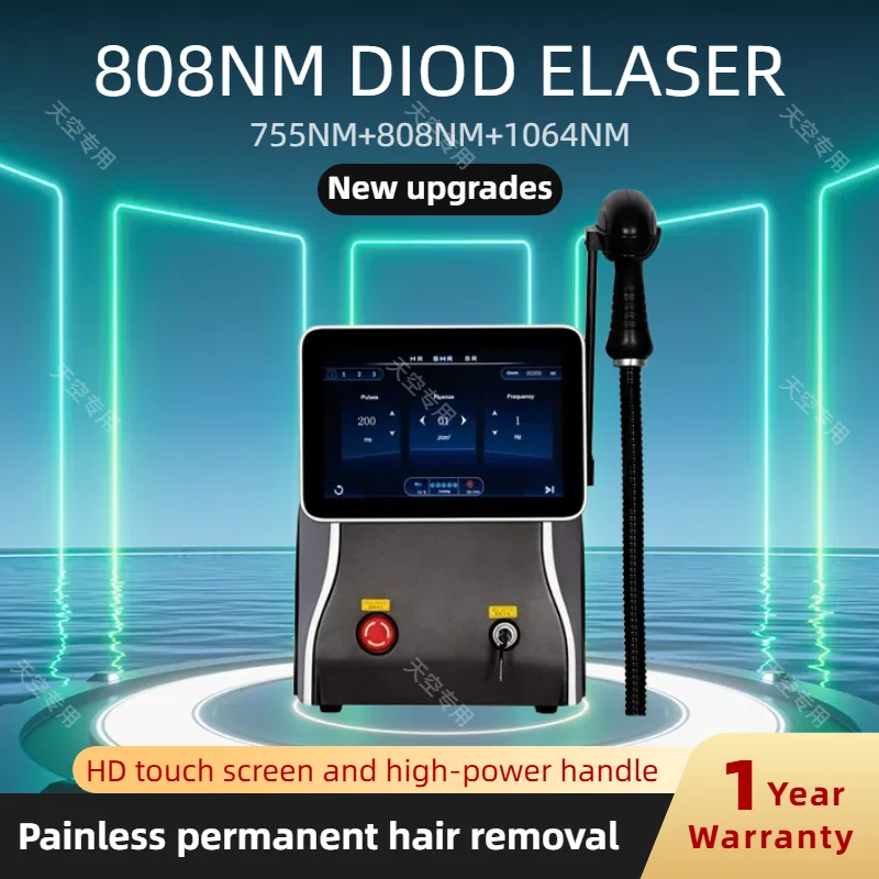 2025 Newest Ice Titanium 808nm Diode Laser Hair Removal Machine Nd YAG Alexandrit Laser Painless Permanent Hair Removal