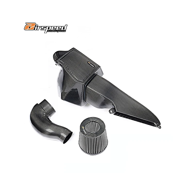 

Airspeed Brand Neat and Clear Surface Texture 100% Dry Carbon Fiber Cold Air Intake System For AUDI A6 A7 C8 3.0T