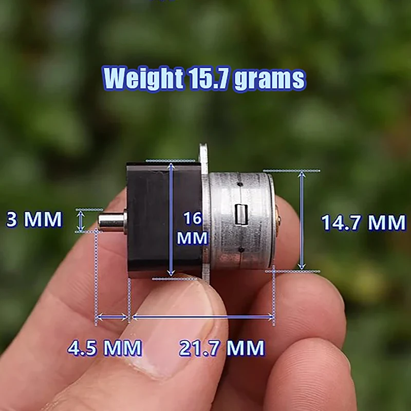 1PC Micro Volledig Metalen Versnellingsbak Gear Stappenmotor Mini 15mm 2-Fase 4-Draad Gear stappenmotor DIY Robot Auto Monitor Camera