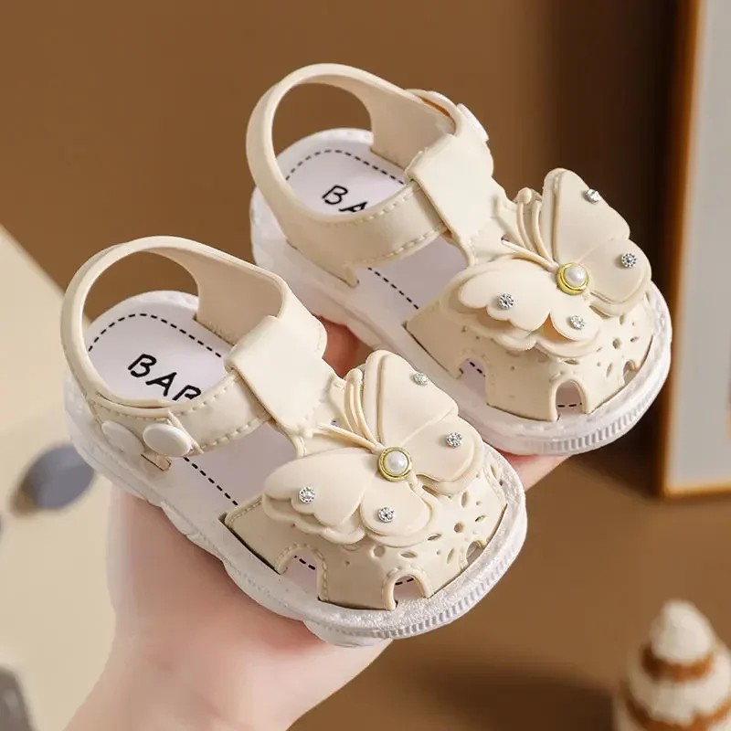 Sommer Kinder Sandale Mädchen Schuhe Sohlen Strands chuhe männlich Baby Anti-Kick Kinder sandalen prince pard flache Schuhe für Mädchen