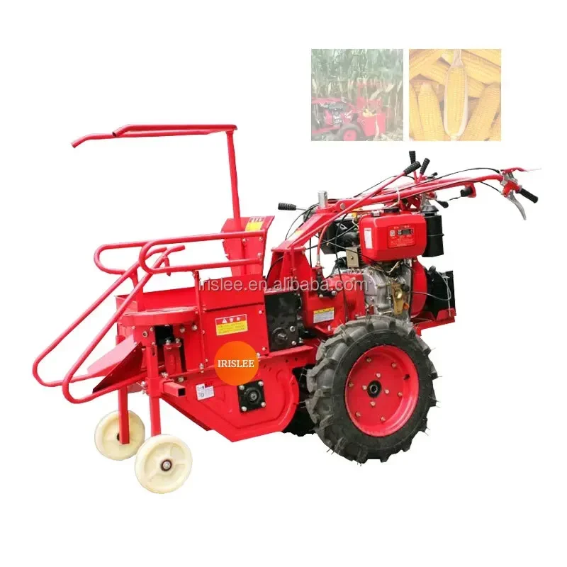 Agricultural Small Walking Tractor Corn Maize Reaper Picker Cutter Machines Harvest Corn Maize Machine