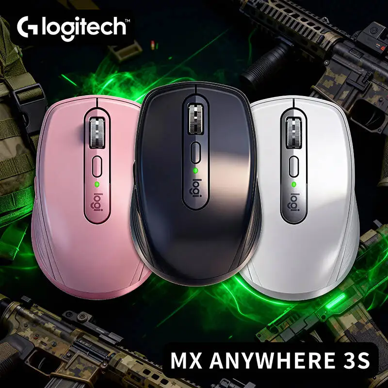 

New Logitech MX Anywhere 3S, Works on Glass & Other Surfaces, Silent Magnetic Click, High-Res 8K DPI