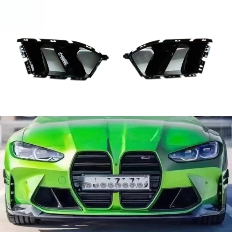

For BMW M3 M4 G80 G82 Front Bumper Air Vent Fog Light Trim Gloss Black Exterior Upgrade Body Kit Modification Accessories