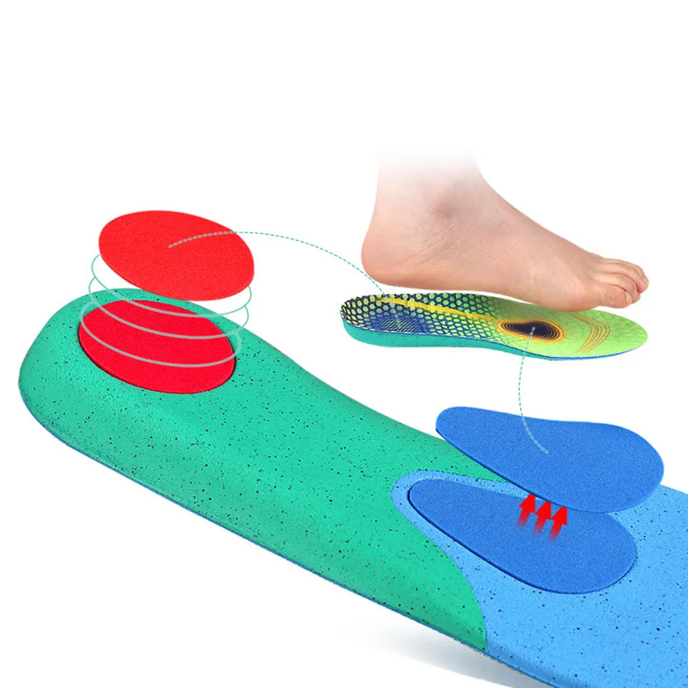 

1Pair Breathable Sweat-Absorbent Insoles Elastic Shock-Absorbing Shoe Cushions Soft -Shaped Heel Cup Free Cutting Male