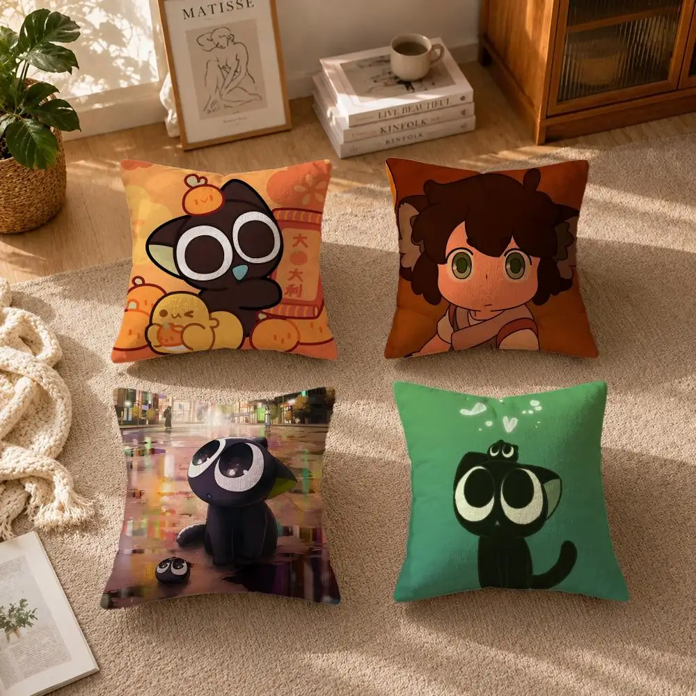 Animation-The Legend of HeiS Cushion Cover Soft Short Plush Zippered Cushion Covers 40/45/50cm Square Decor for Sofa Home