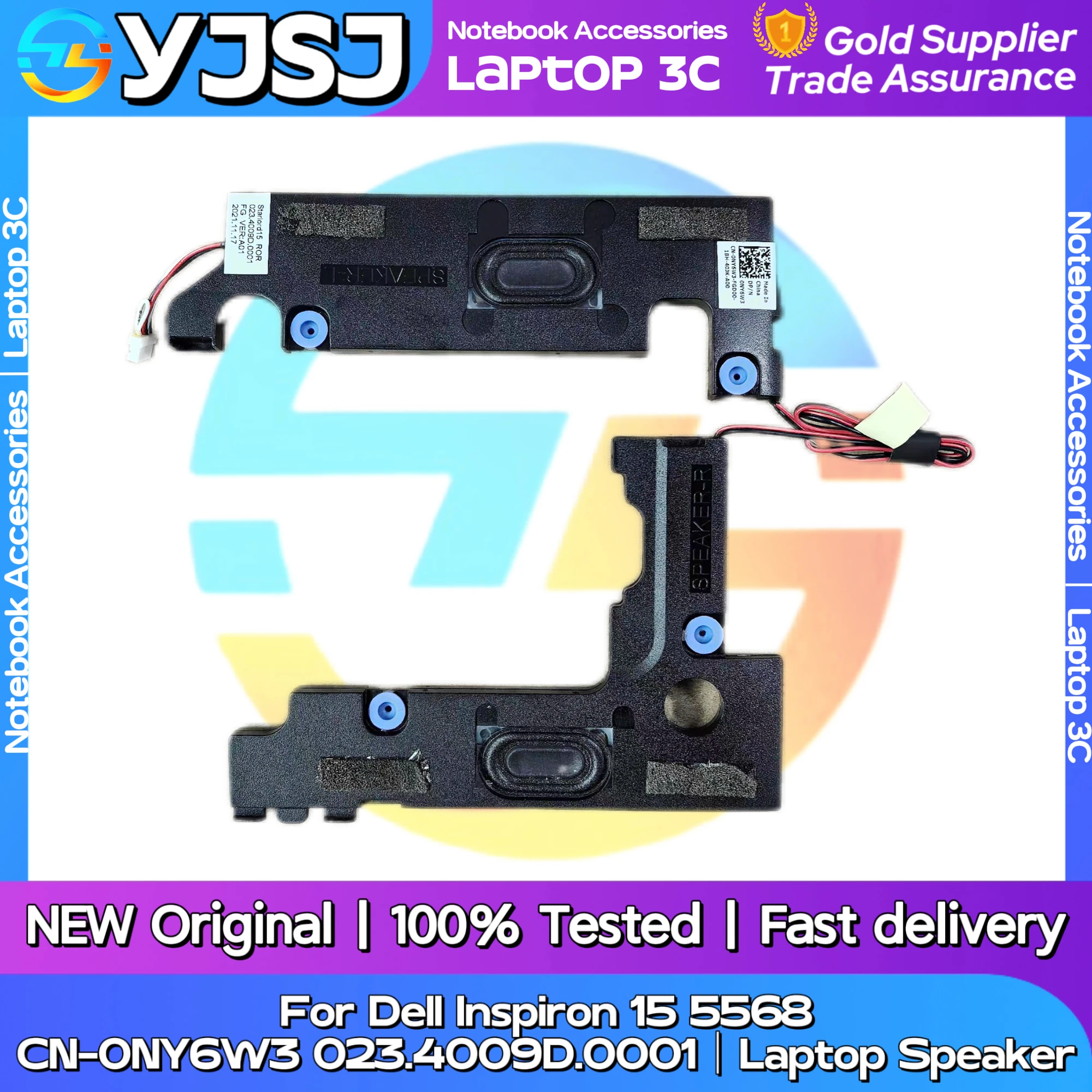 

Новый оригинальный аудиодинамик для ноутбука Dell Inspiron 15 5568, встроенный динамик, звуковой сигнал CN-0NY6W3 023.4009D.0001