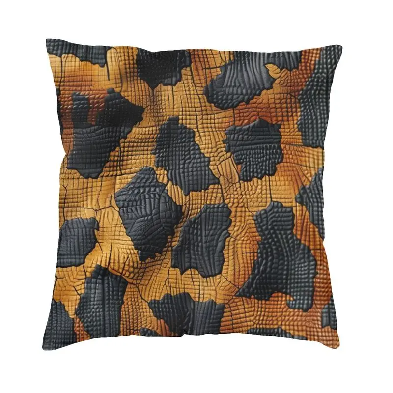 Textured Leopard Or Jaguar Skin Pattern With Cracks Cushion Cover Floor Pillow Case for Living Room Pillowcase Home Decoration
