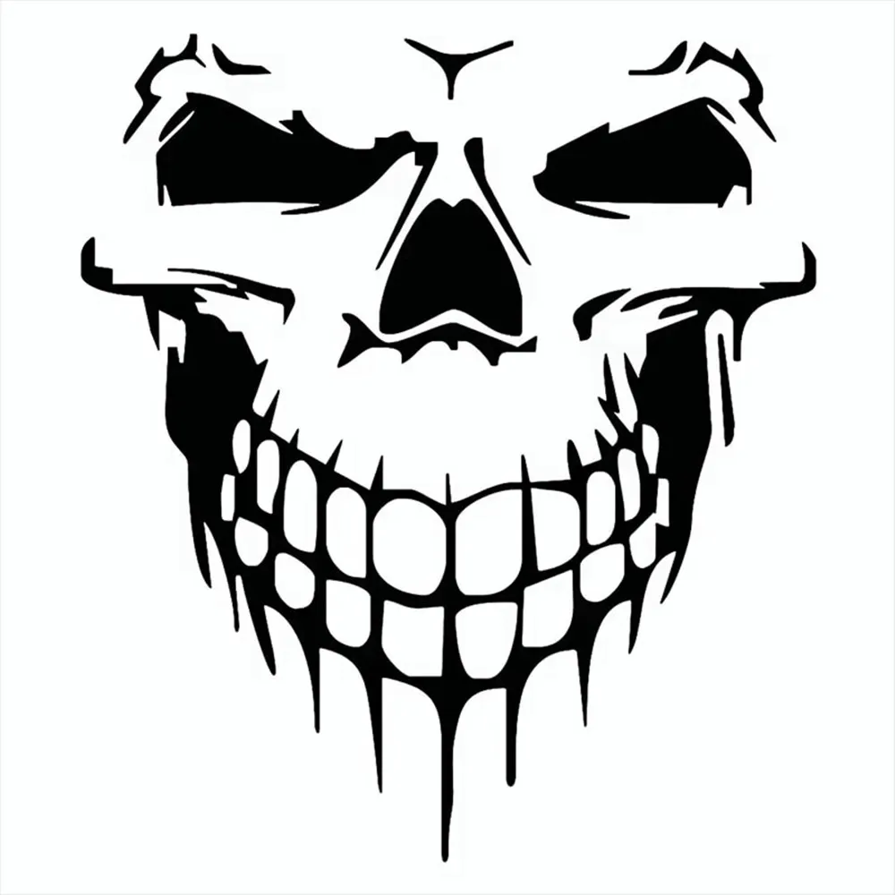 Skull Car Stickers Reflective Auto Window Trunk Vinyl Decals Waterproof DIY Horror Styling Decoration Accesorios Para Vehículos