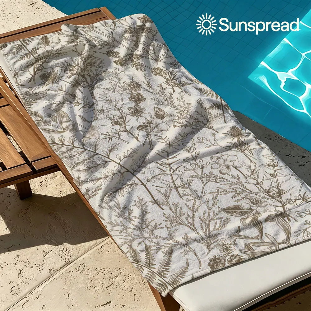 

Beige Garden Quick Drying Bath Towel Microfiber beach towel light weight swimming camping yoga beach out