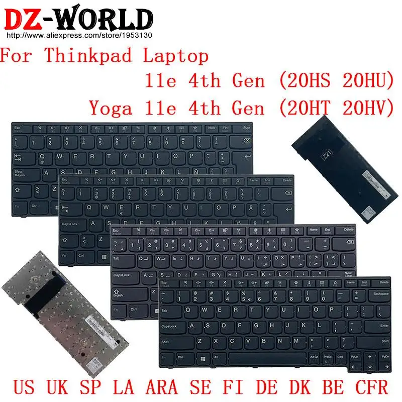 

US UK SP ES LAS ARA SE FI DE GR DK BE CFR Keyboard For Lenovo Thinkpad Yoga 11e 4th Gen4 Laptop 01EP206 01EP144 01EP171 01EP147