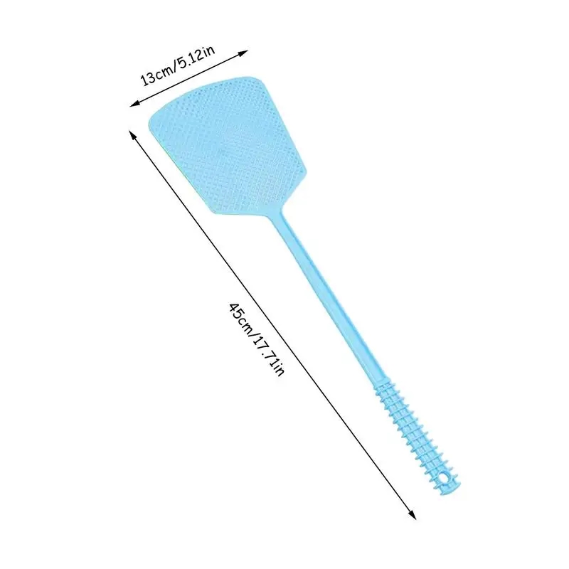 Flyswatter Strong Manual Fly Swats Vibrant Colorful Fly Racket Durable and Flexible Long Handle Fly Swatter Manual Long Handle
