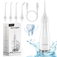 Water Flosser Mornwell D52 USB RechargeableTeeth Picks Oral Irrigator Portable Dental Water Jet 300ML Waterproof Teeth Cleaner