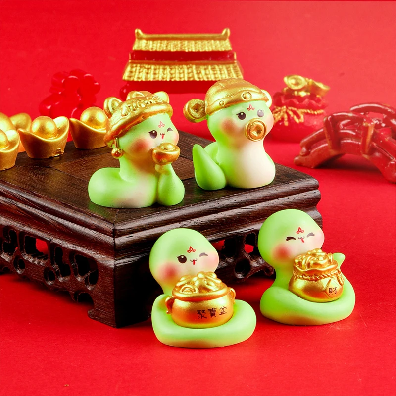1PC Mini Desktop Carrying Snake Anno Capodanno Ricchezza Attrazione Regali Mestiere Piccolo Ornamento Piccolo Serpente Decorazioni FAI DA TE