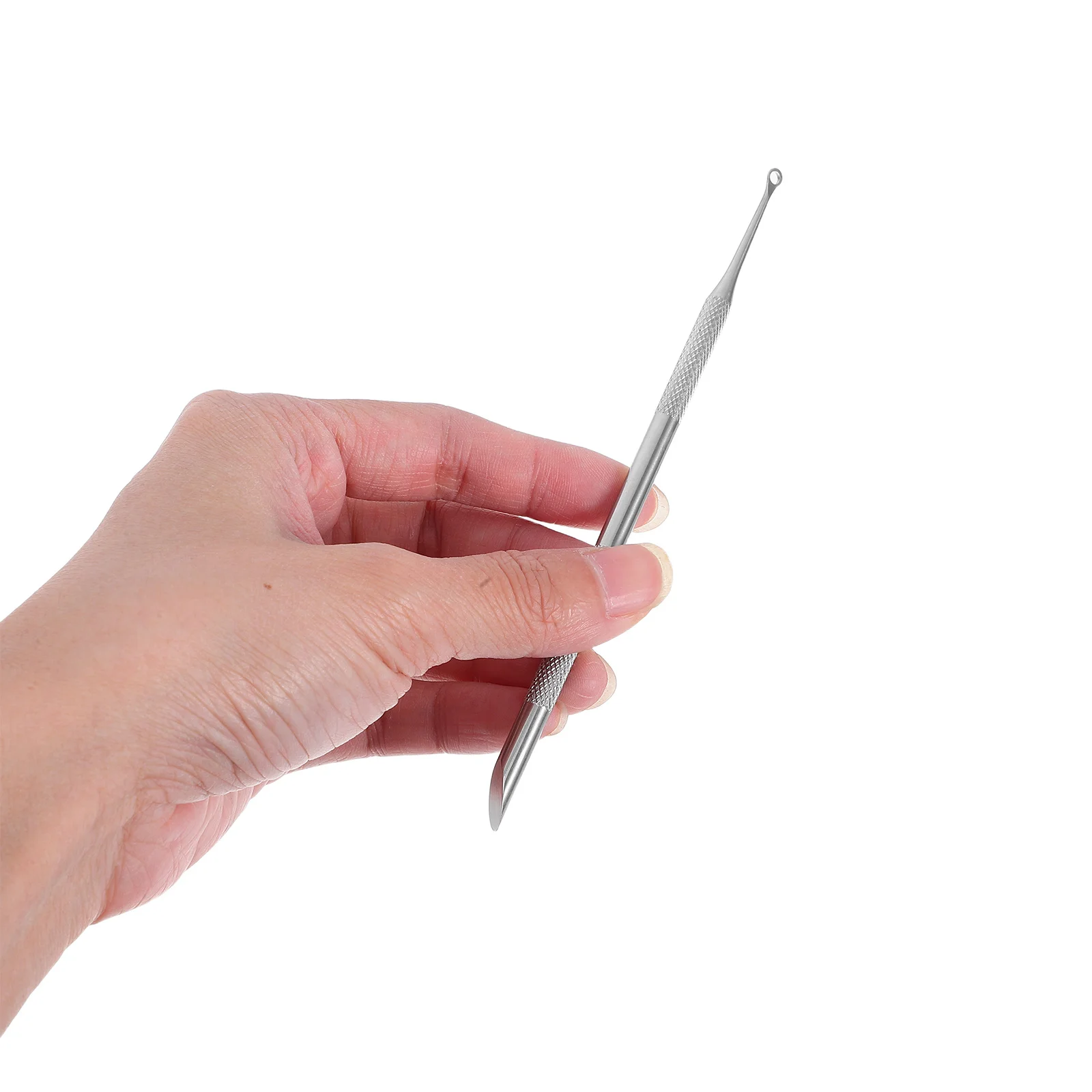 

Nail Cuticle Pusher Tool Dual Head Metal Manicure Stick For Cuticle Remover Exfoliating Scraper Ergonomic Portable Silver