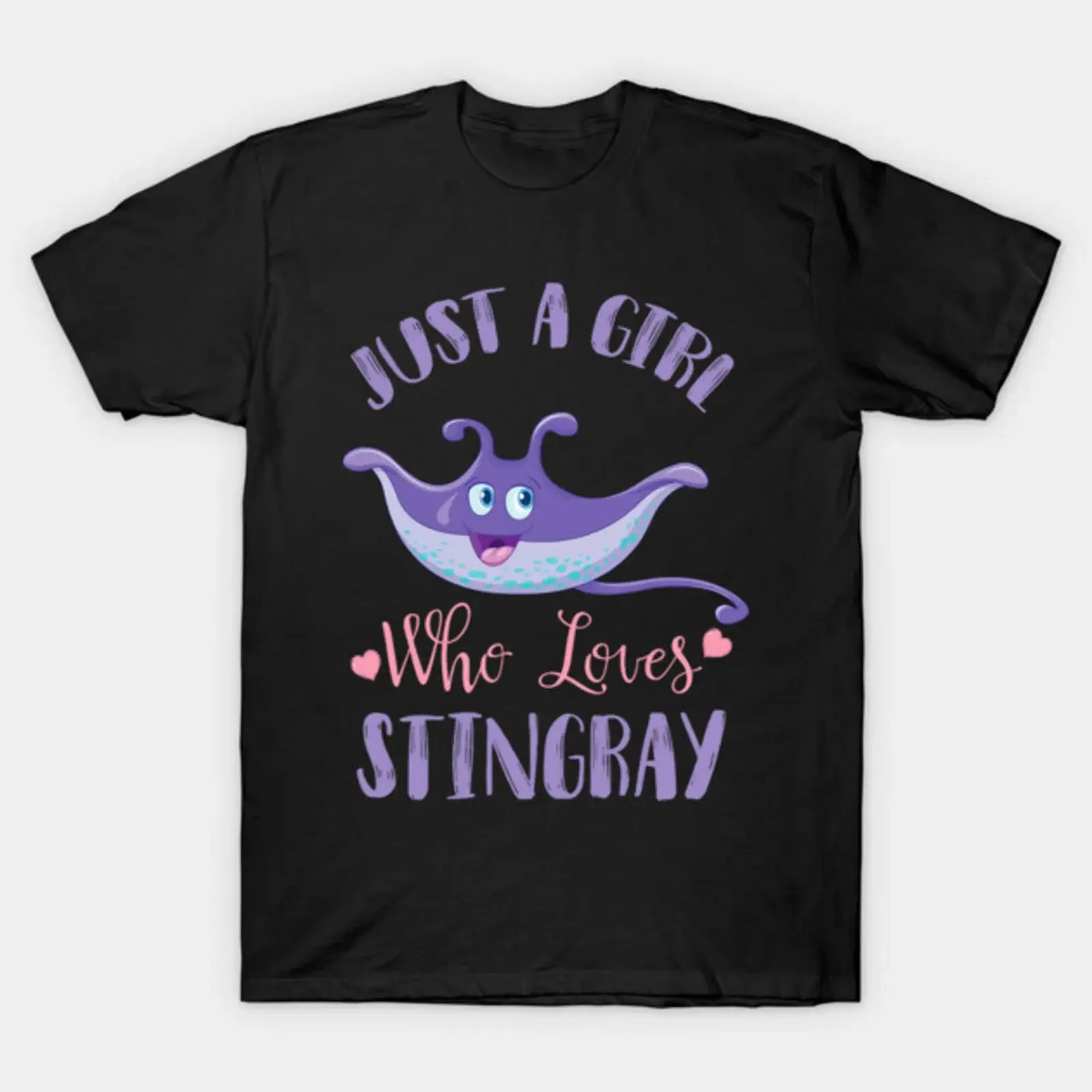 Just A Girl Who Loves Stingray Cute Stingrays and Manta ray T Shirt vintage Washed designer clothes Slightly graphic Unisex
