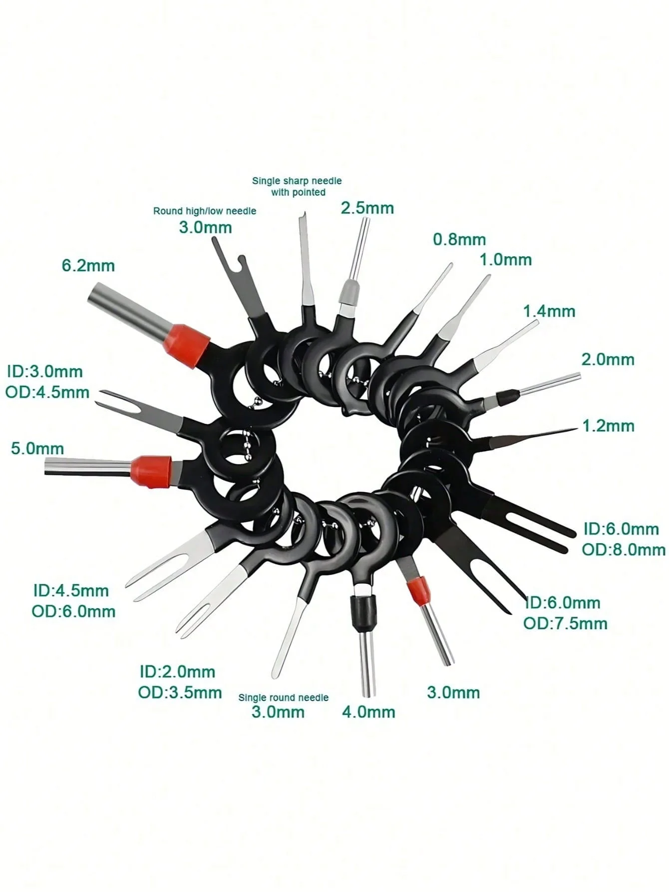 41/26 шт. набор инструментов для снятия автомобильных клемм, нержавеющая сталь, съемник разъема жгута проводов, съемник штифтов, инструменты для освобождения, Sto