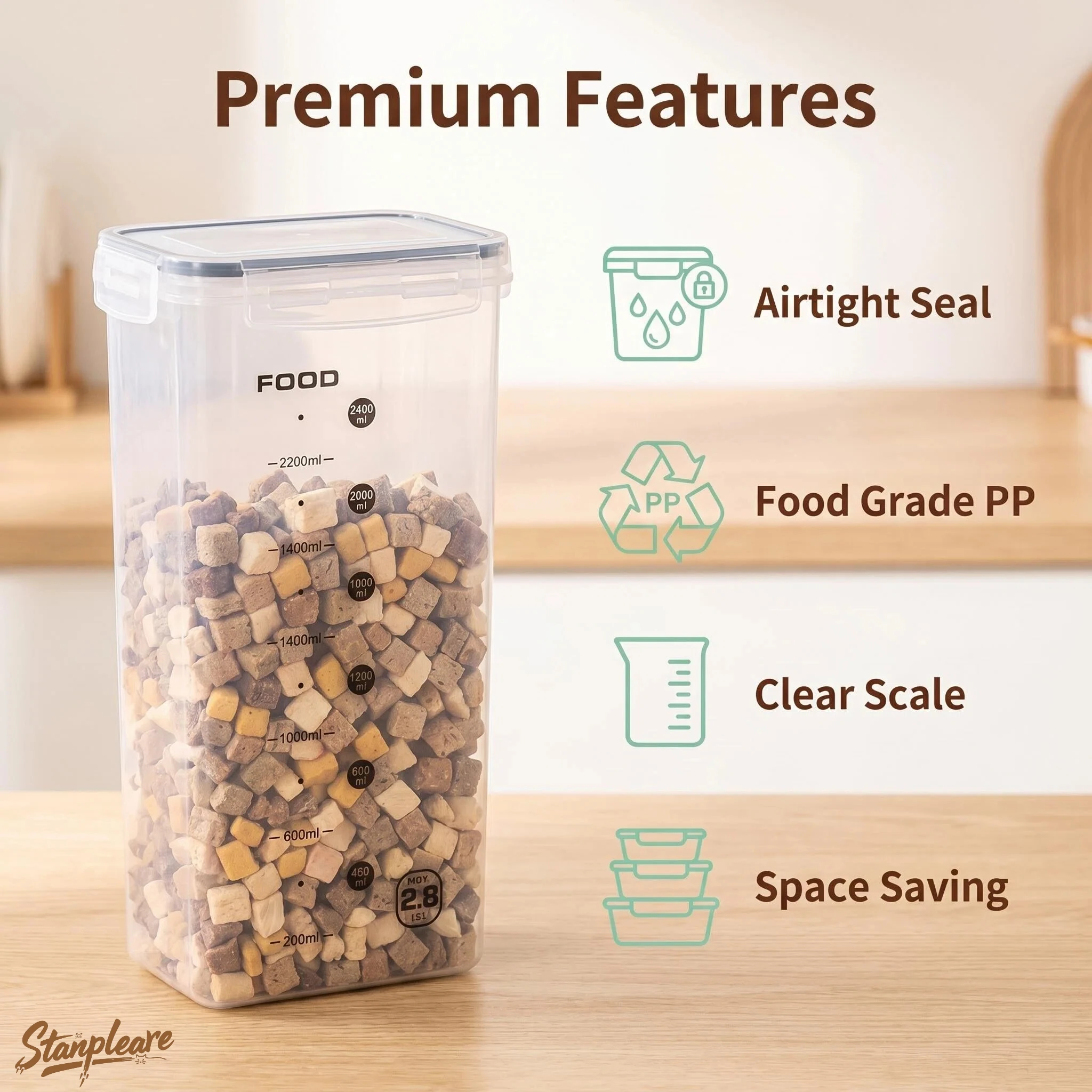 Stackable Airtight Food Storag - огляд і ціна Food Storage No Pantry