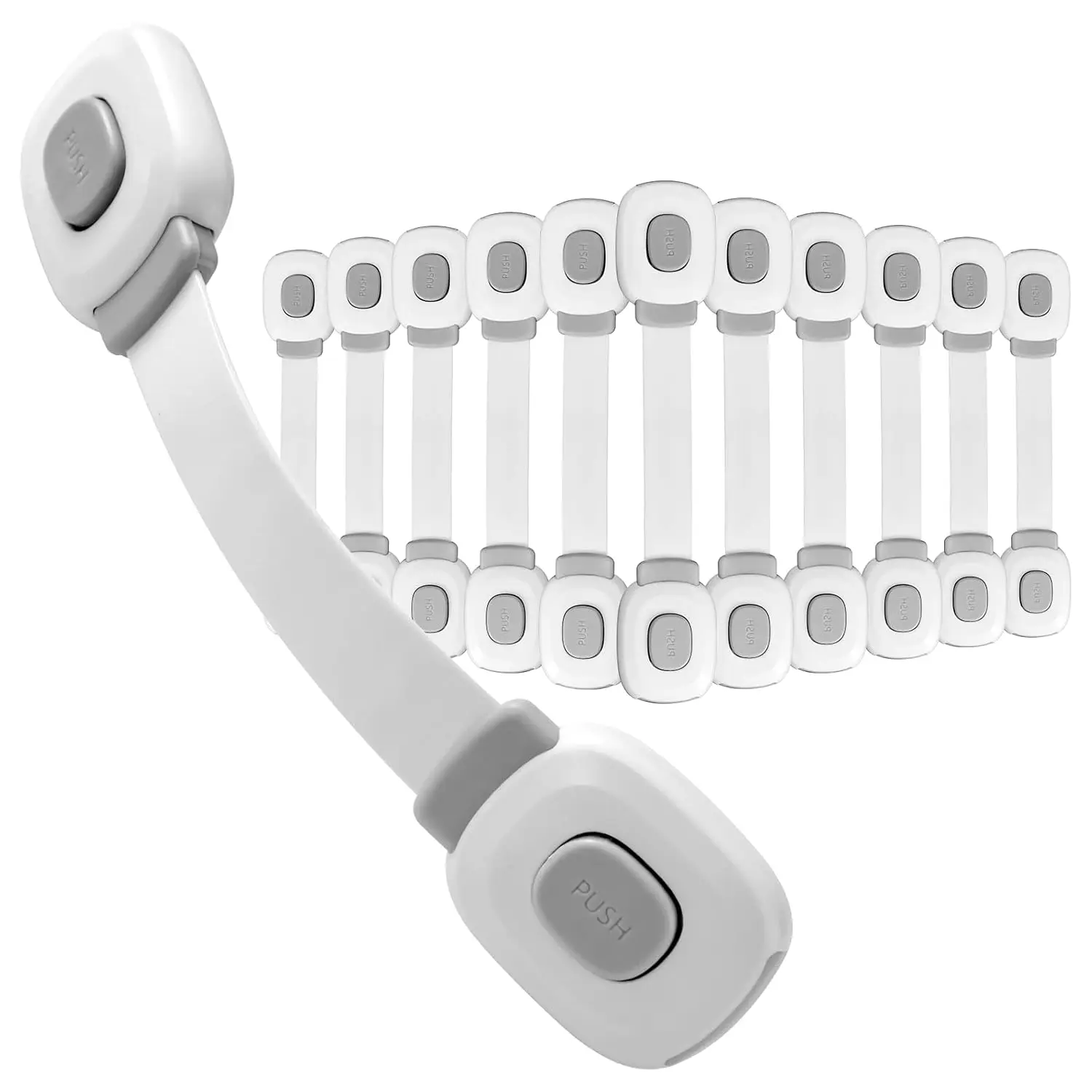 2-8Pcs Baby Safety Locks for Cabinets Drawers Toilets Refrigerators Etc Baby Locks Punch-free Sticky Pads Child Protection