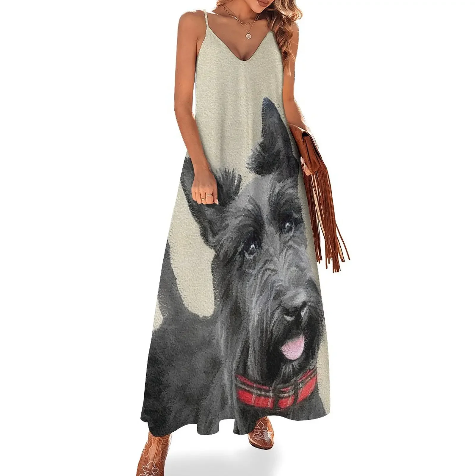 

Scottish Terrier Sleeveless Dress summer dress womens 2025 womans clothing luxury evening dress woman for wedding