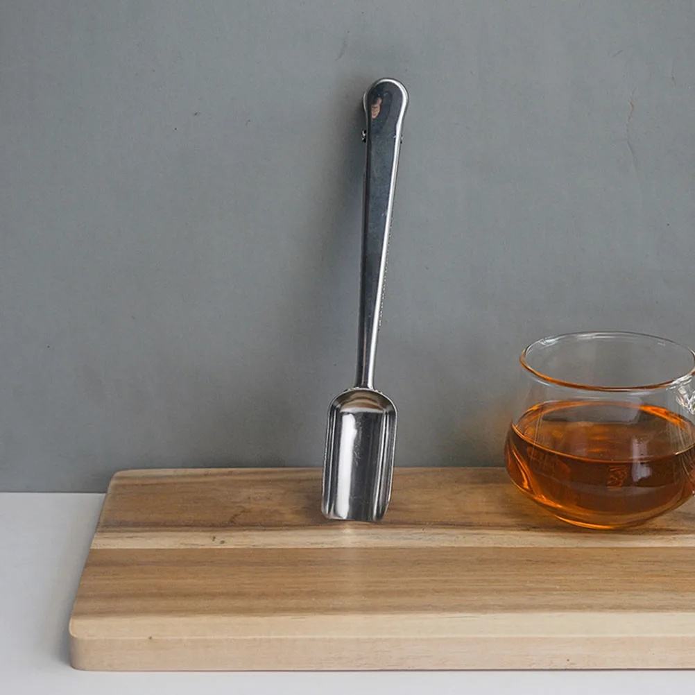

Stainless Steel Shovel Spoon For Tea Leaf Salt Scoop Smooth Handle Tea Ceremony Accessories Tool Kitchen Barware