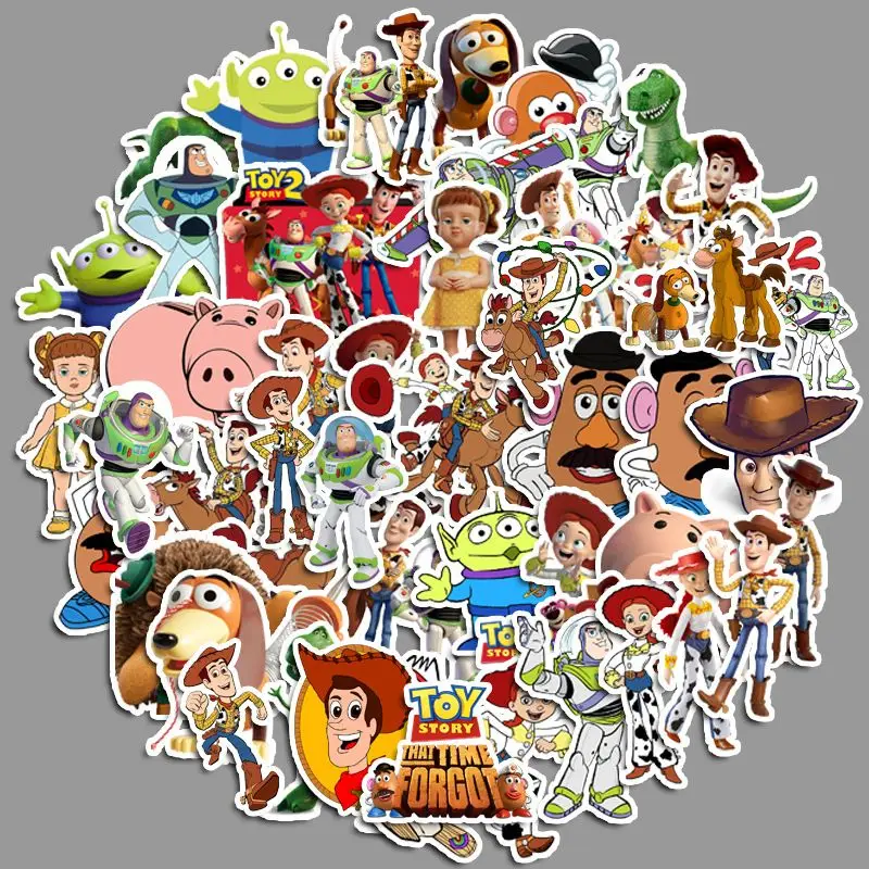 Kawaii Disney Toy Story Cute Sticker Cartoon Buzz Lightyear Woody Notebook Decoration Waterproof Handbook Sticker Children Gifts