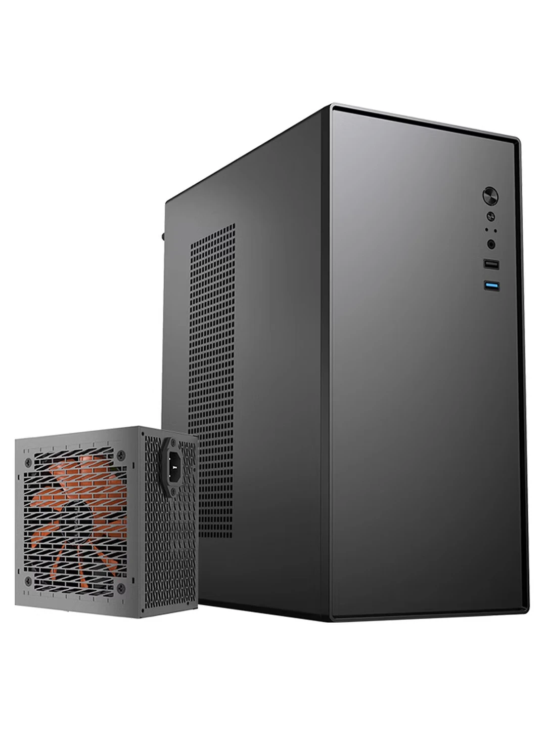 Without Fan M-ATX Business Office Chassis Electromechanical Set (0.8mm Thick Plate/independent Lock Main Board Baseplate /USB3.0