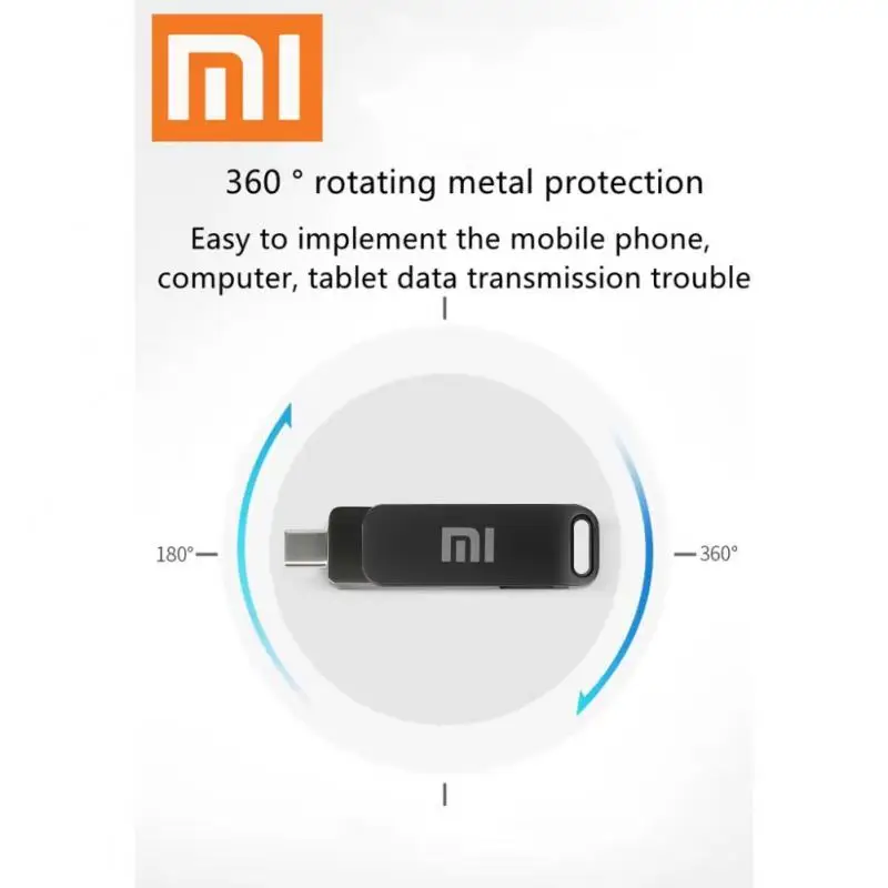 Xiaomi TYPE C USB แฟลชไดรฟ์ 2 IN 1 USB Stick 3.0 128GB ไดรฟ์ปากกา 2TB 1TB กันน้ํา Flashdisk หน่วยความจําสําหรับ Iphone 15 Pro Max