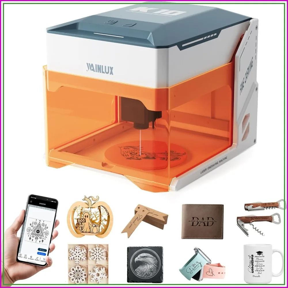 

3000mW Laser Engraver, 0.01mm Precision, 80x80mm Area, WiFi & Offline, Class 1 Eye-Safe for Wood Leather Plastic Paper
