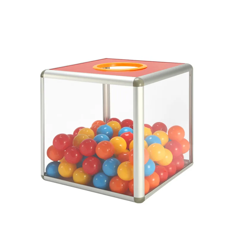 For Transparent Lottery Box All Sides, Acrylic Lottery Box for Creative Activities, Blank for Grabbing Coins, Ballot Box.