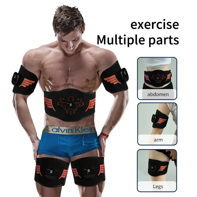 EMS Abdominal Exerciser Muscle Massage Belt Burning Fat Body Slimming Massager