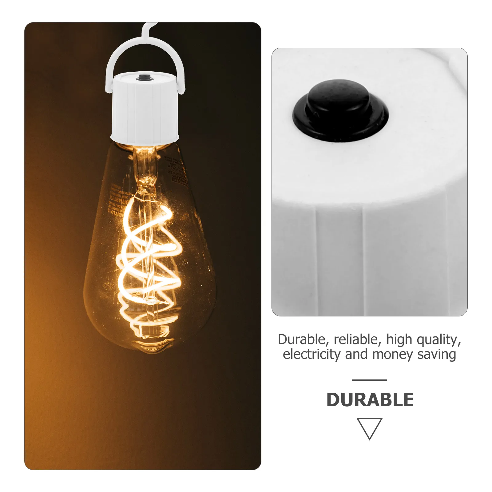 

10Pcs E27 LED Emergency Light Sockets Bulb Lamp Heads Hook Hanging Holder Energy Saving Power Outage Indoor Outdoor Use