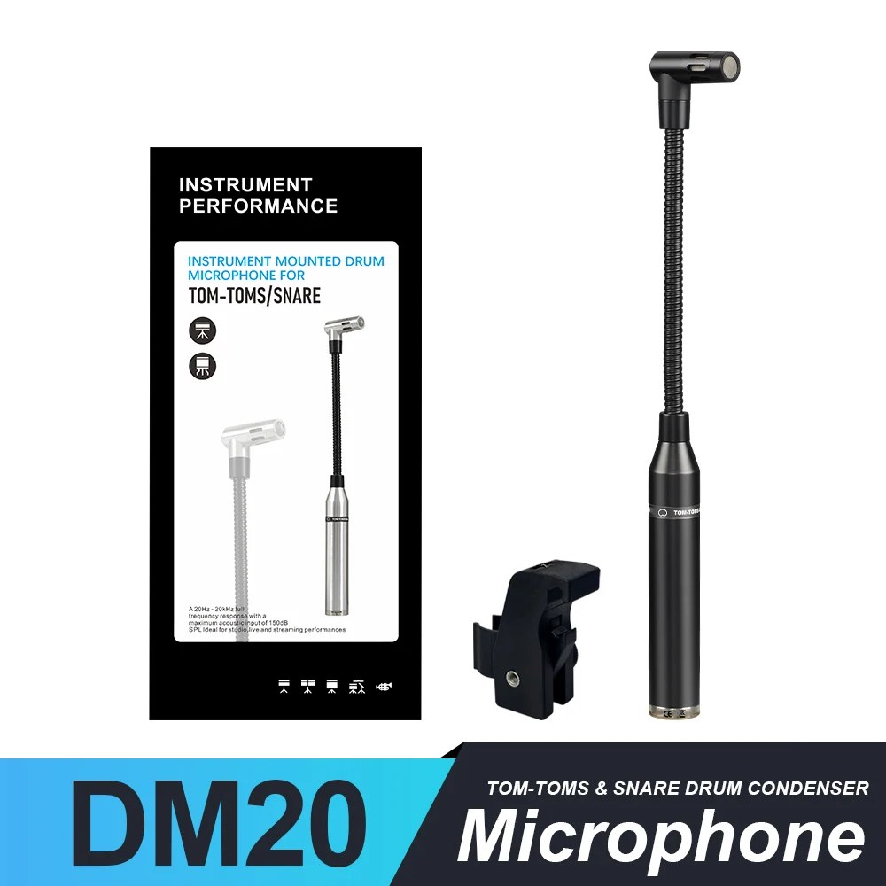 

Металлический конденсаторный барабанный микрофон BALK DM20, специально разработанный для Tomtoms или Snare