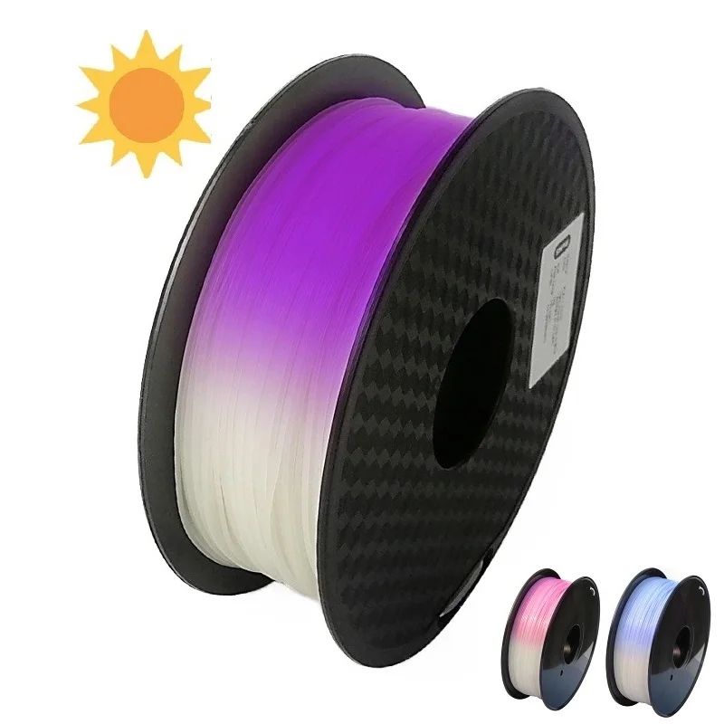 

3D Printer PLA Filament Color Change With UV Light 1.75mm PLA 1kg 3D Printing Plastic Material 3D Pen Filament