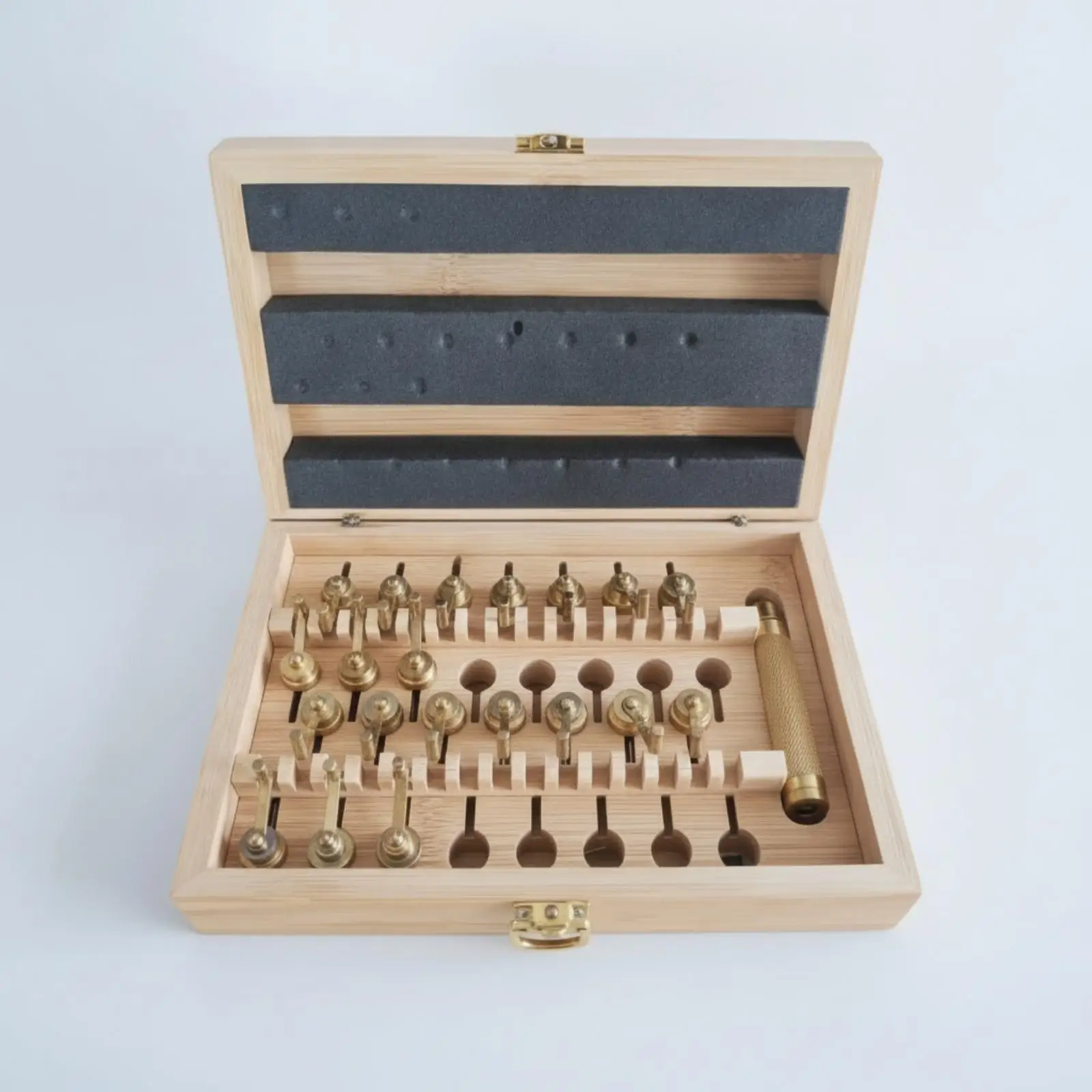 Watch Winding Key 20 PCS Tool Set for Watchmaker Repair with Wood Case and Padded Lining