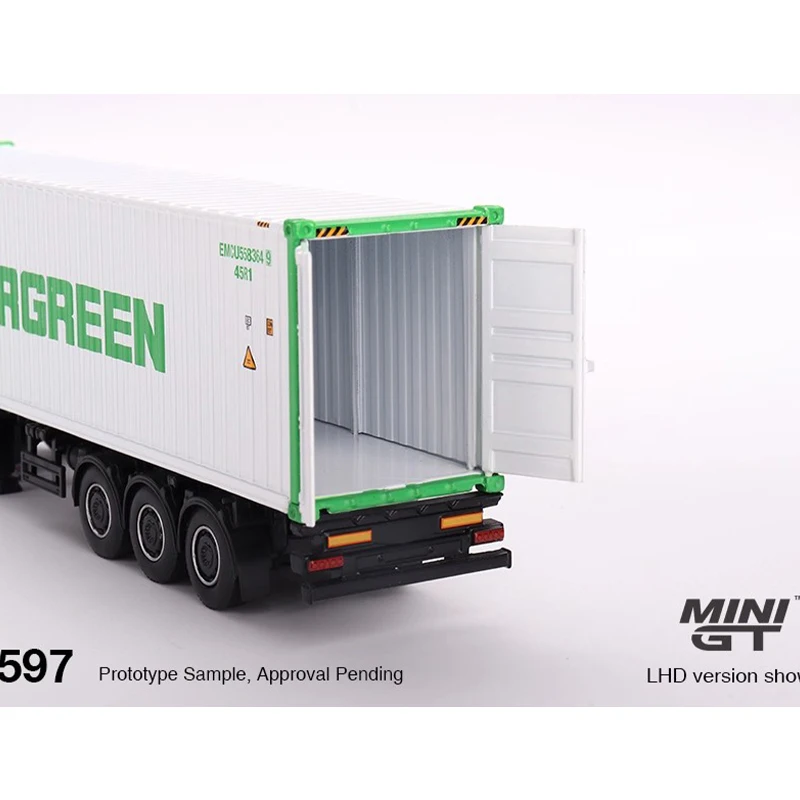 Transportador de caminhão Western Star MINIGT 1/64 com contêiner #   497 modelo de carro simulação carros estáticos liga carros modelo menino brinquedos presente