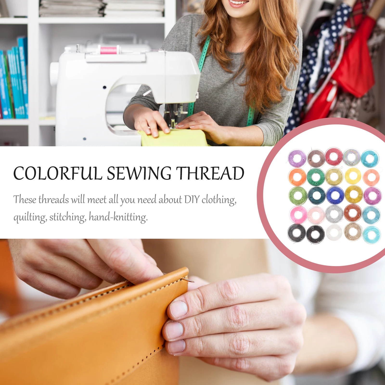 

25 Pcs Threads Colorful Sewing Supplies Smooth DIY Cross Stitch Diy Embroidery Thread Sewing Thread Accessories