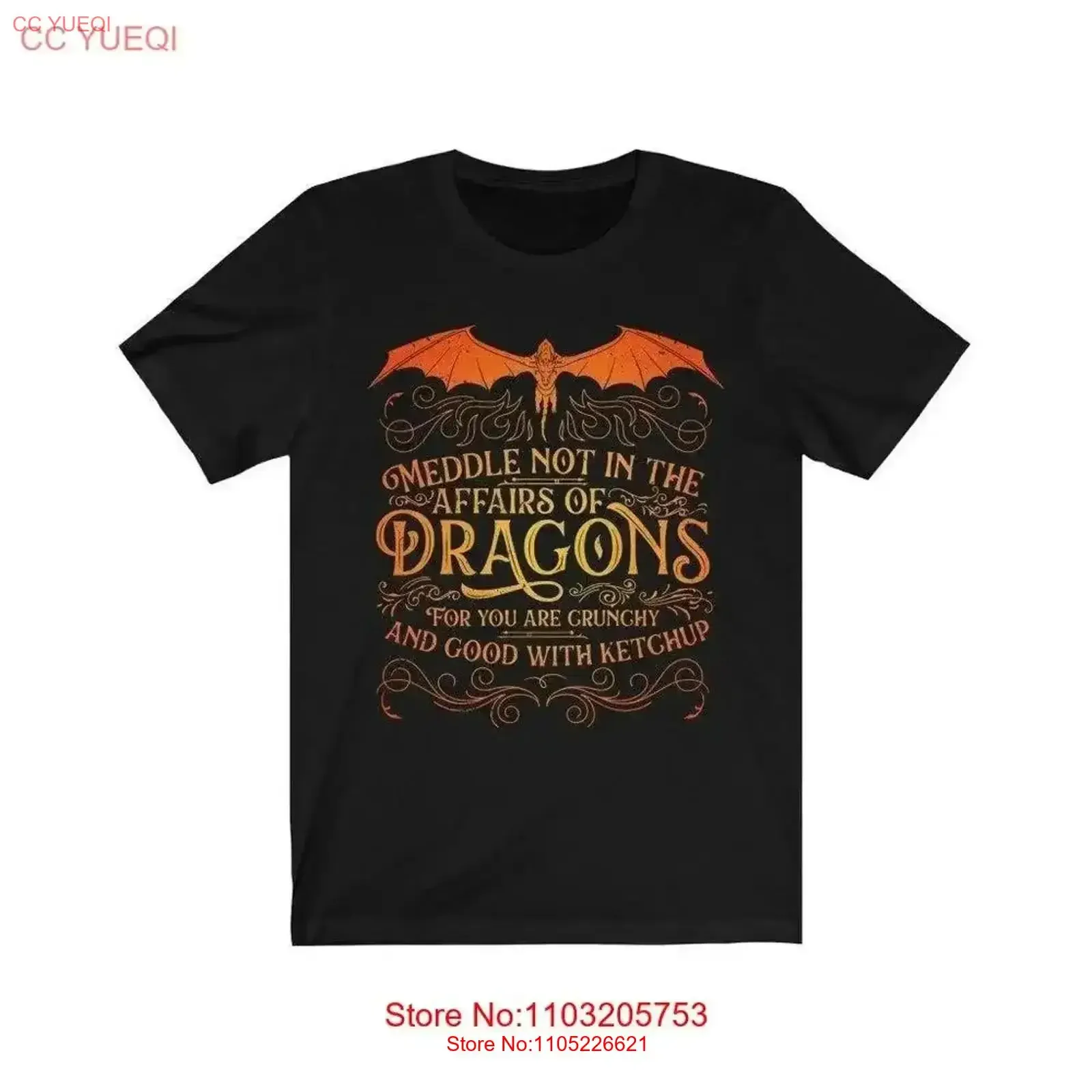 Meddle Not In Affairs Of Dragons Fantasy Movie T Shirt S 5Xl Reprint vintage Washed streetwear Casual Stretched Comfortable