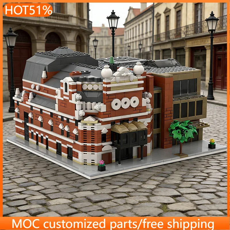 1443 PCS Modular Building Opera House MOC Customize Modular Building Block Creative Design Educational DIY Boy Toy Birthday Gift
