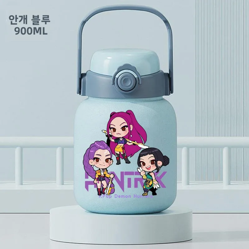 900 مللي K-Pop شيطان الصيادين هنتر X رومي ميرا زوي جينو سيلين Kpop كوب ماء بلاستك K Pop شرب زجاجة TT كوب عازل