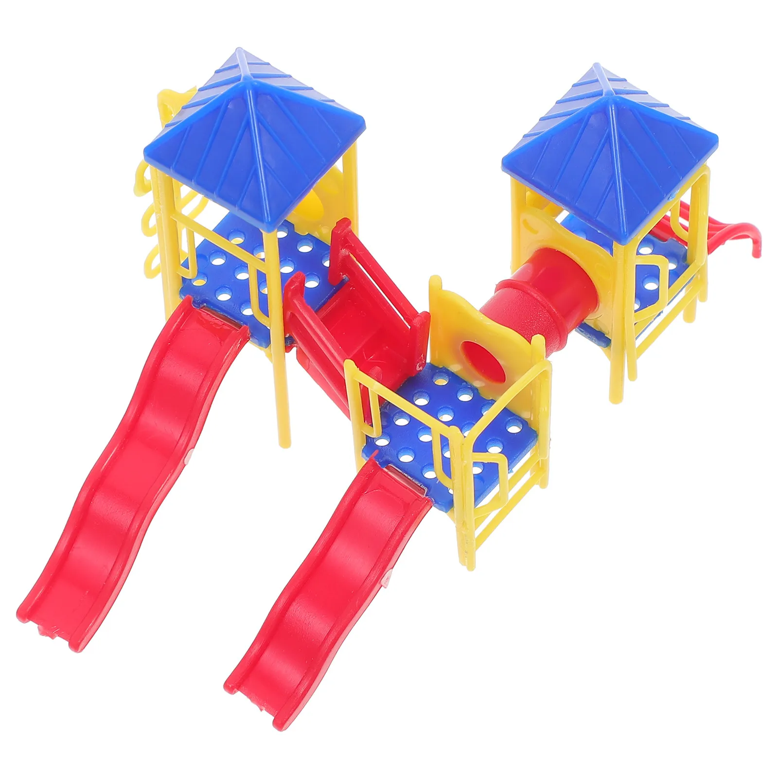 

1Set Miniature Playground Adornment Plastic 1:75 Scale Tiny Slide Playground for Dollhouse Miniature Decor Home Office Desk